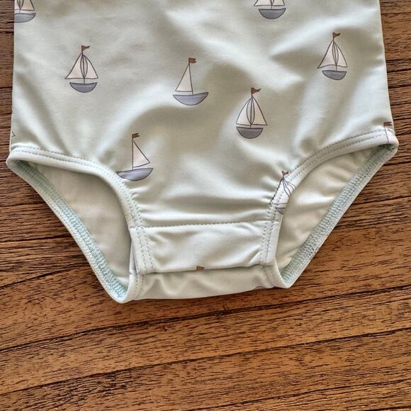 Quincy Mae Scoop Back One Piece - Sailboats - Size 3-6m - Picture 3 of 4